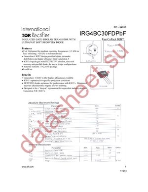 IRG4BC30FDPBF datasheet  